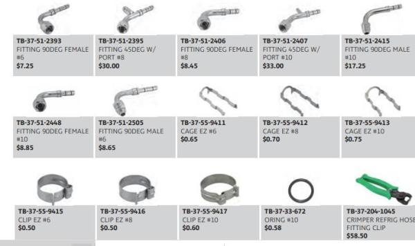 Thermo King Transport refrigeration R404a Hose fittings Truck Refrigerant hose fittings Carrier Refrigeration fittings