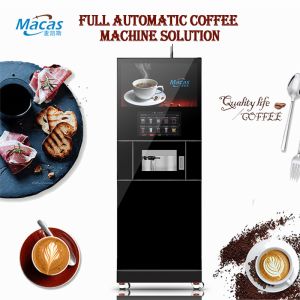 Macas High-Efficiency Floor Standing Coffee Machine with 27in Touchscreen
