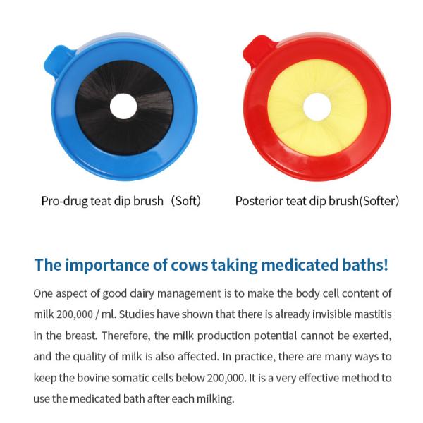 Dairy Cleaning Supplies Original 400ml Teat Dip Cup With Brush For Dairy Processing Equipment
