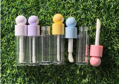Spherical Cap 6ml Large Brush Lip Gloss Bottle Cute Round Cosmetic Lip Gloss Stick Tube Empty Lip Oil Container