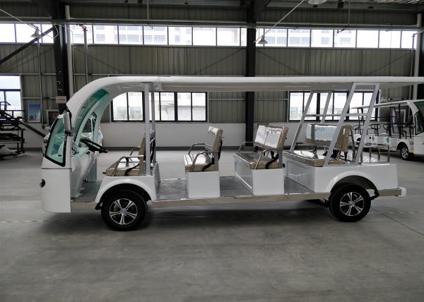 Low Using Cost Mini Dimensions 72V5kW Electric Sightseeing Bus Club Cart With a Rear Cargo Box Suits For Resort Using