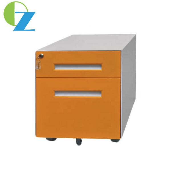 Multipurpose 2 Drawer Rotating File Cabinet Mobile Pedestal Assembly