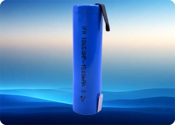 Batterie à haute décharge LiFePo4 18650 3,2 V 1500 mAh Batterie rechargeable CE Avec 2000 cycles de vie