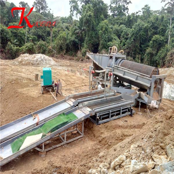 keda gold and diamond mining equipment gemstone mobile gold trommel australia wash plant with long clay scrubber