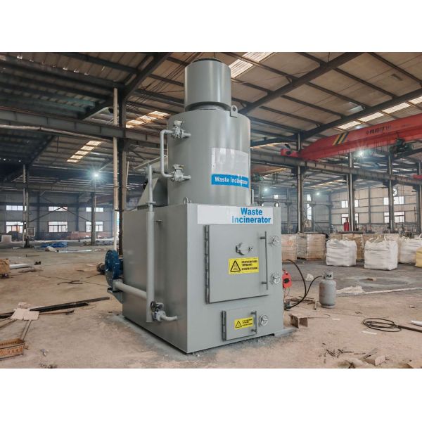 Industrial Waste Incinerator with 800-1200 Degrees Celsius, Customizable Size, and 50KG-1ton Per Batch Capacity