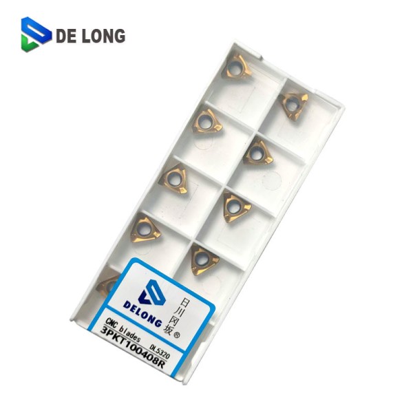 3PKT100408R CVD Yellow Coated CNC Milling Inserts for High Efficiency and Wear Resistance in Steel and Stainless Steel Parts