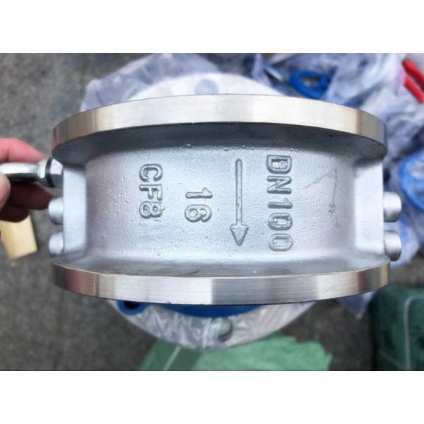 High Pressure Pn1.6MPa Full Bore Clamp Double Disc Check Valve in 304 Stainless Steel