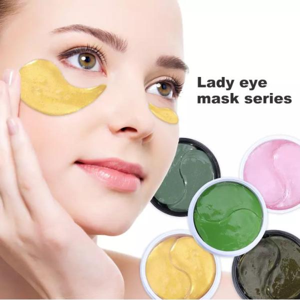 Private Label Rose Crystal Collagen Eye Mask / Anti - Wrinkle Under Eye Gel Pads