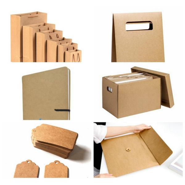 250GSM 300GSM Unbleached Kraft Cardboard Virgin Wood Pulp For Packaging