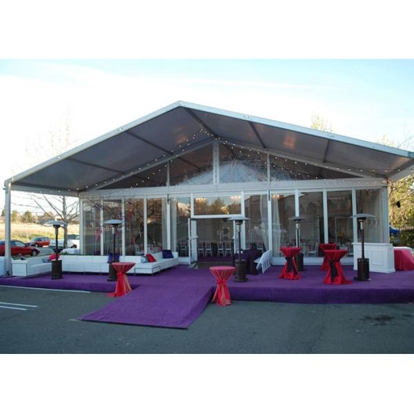 Waterproof 3m To 40m 60m PVC Wedding Tent With 60x20m Clear Roof