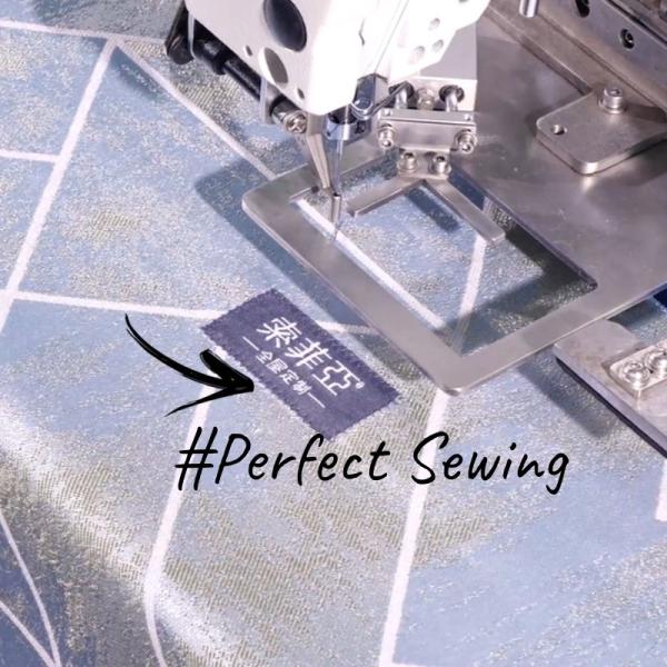 Lihua Industrial Pneumatic Pressing Label Sewing Machine for Curtain Fabric