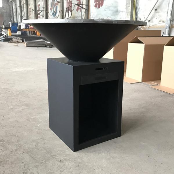 Outdoor Corten Steel BBQ Grill With Cooking Grill