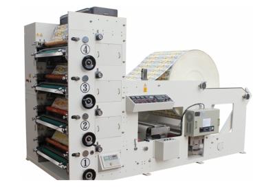 Automatic High Speed 4 Color Flexo Printing Machine 50-60m/min Max width 850mm White