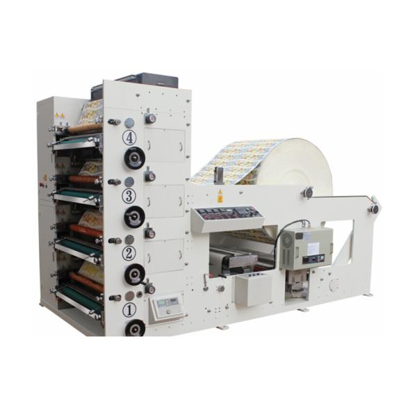 Automatic High Speed 4 Color Flexo Printing Machine 50-60m/min Max width 850mm White