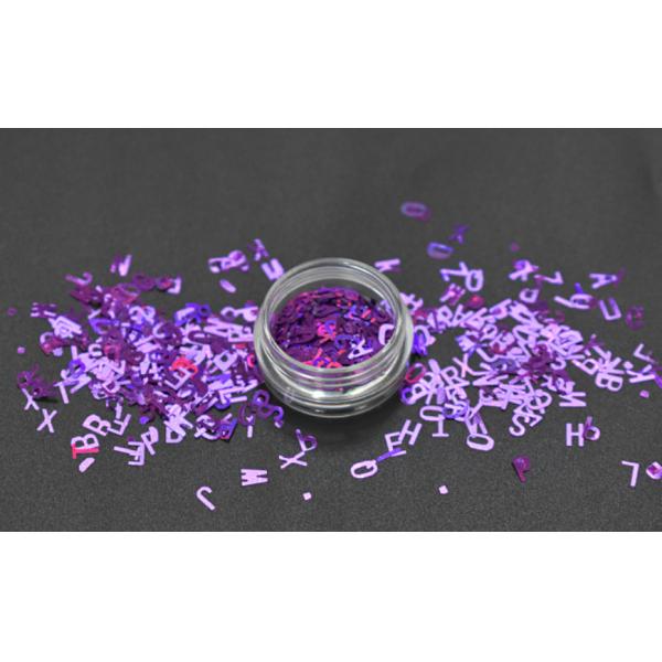 Excellent Nail Art Effect Poly Holographic Chunky Glitter Letter Shape Glitter Mix for Crafts within 365 Colors