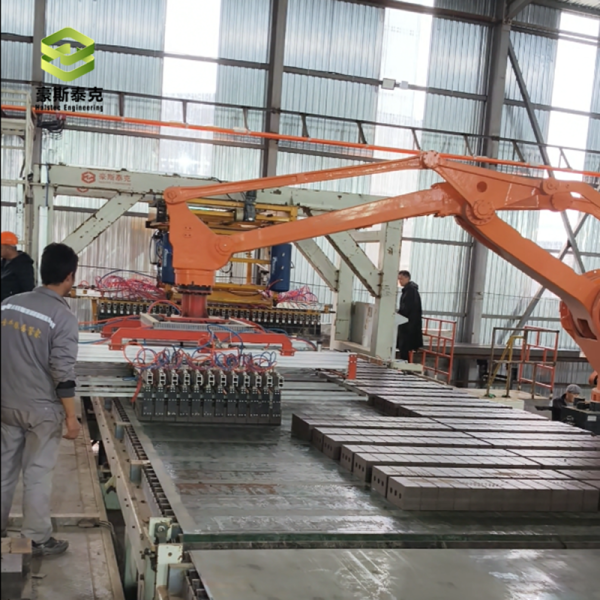 Robot stacking machine equipped with brick production technology aimed at delivering consistent and high volume output