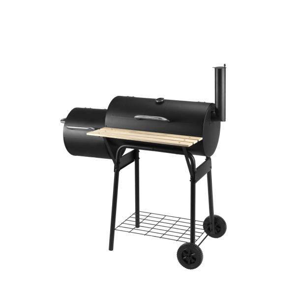 Customized Logo Acceptable Large Pellet Charcoal Oven Grill Machine with Folding Table