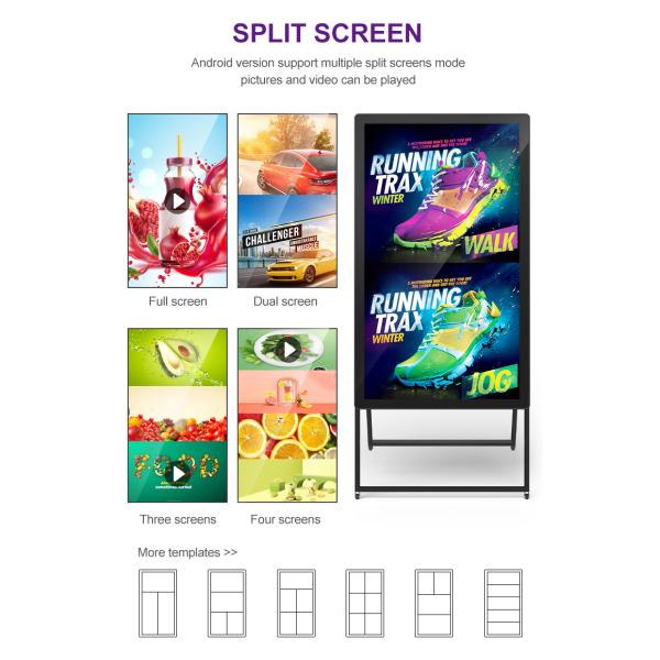 SECAM плаката Signage рекламы медиа-проигрывателя 55in 4k цифров Lcd складной
