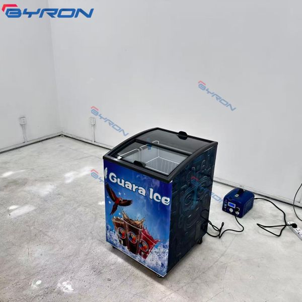 Commercial Ice Cream Freezer Sliding Chest Freezer Glass Top Horizontal