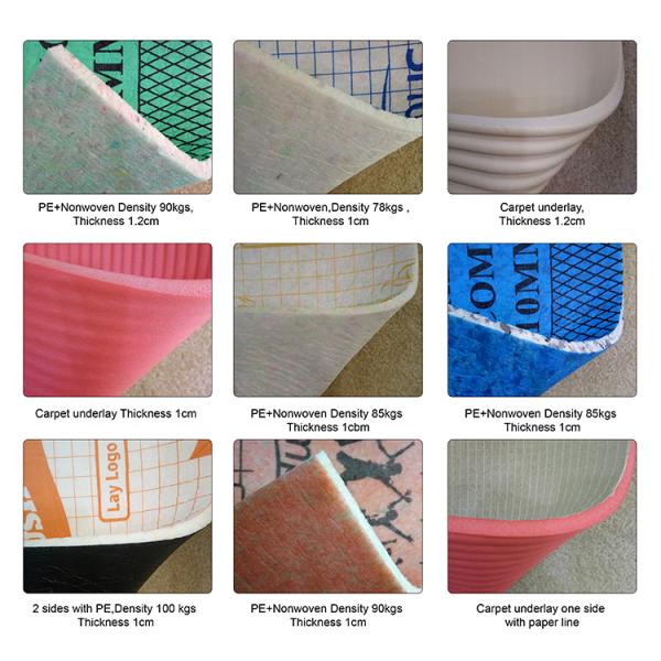 1.37m 1.83m Width Indoor Waterproof Carpet Foam Underlay with Customizable Options