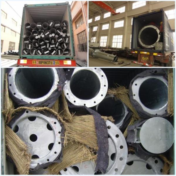 Фланца башни рангоута гальванизирования 25М башня связи высокого трубчатая стальная Монополе