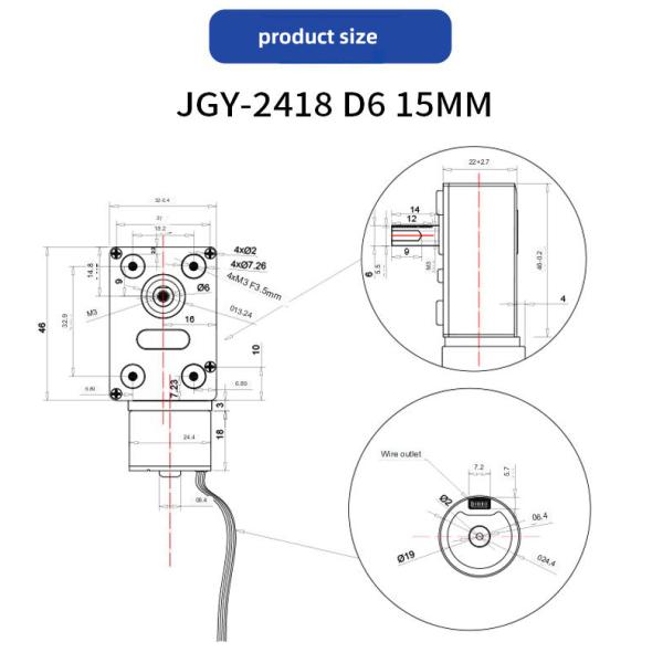 Micro Electric Dc Brushless Motor 300rpm 25w CCC With Worm Gear