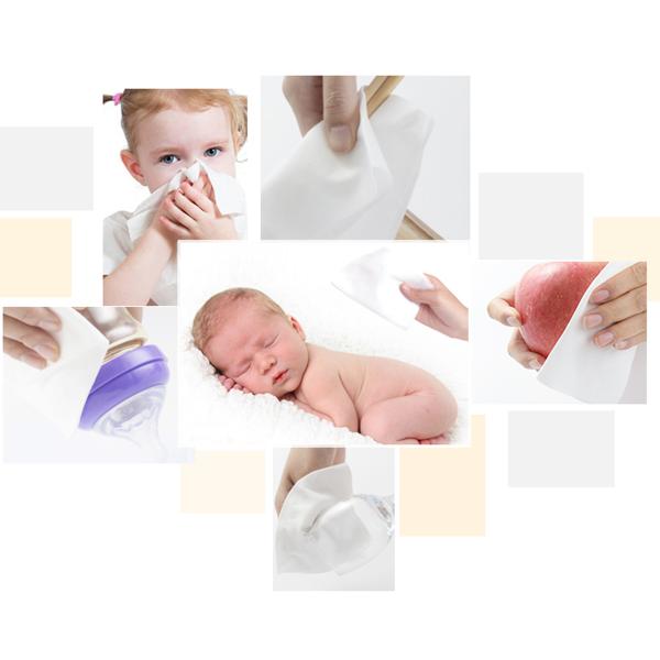 OEM Non Woven Babies Care Cotton Wet Wipes Disposable Biodegradable 80pcs