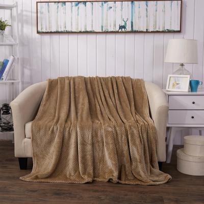 Luxo Adulto Soft Coral Fleece Blanket Estilo Jacquard Coral Plush Blanket Para a máxima transpirabilidade