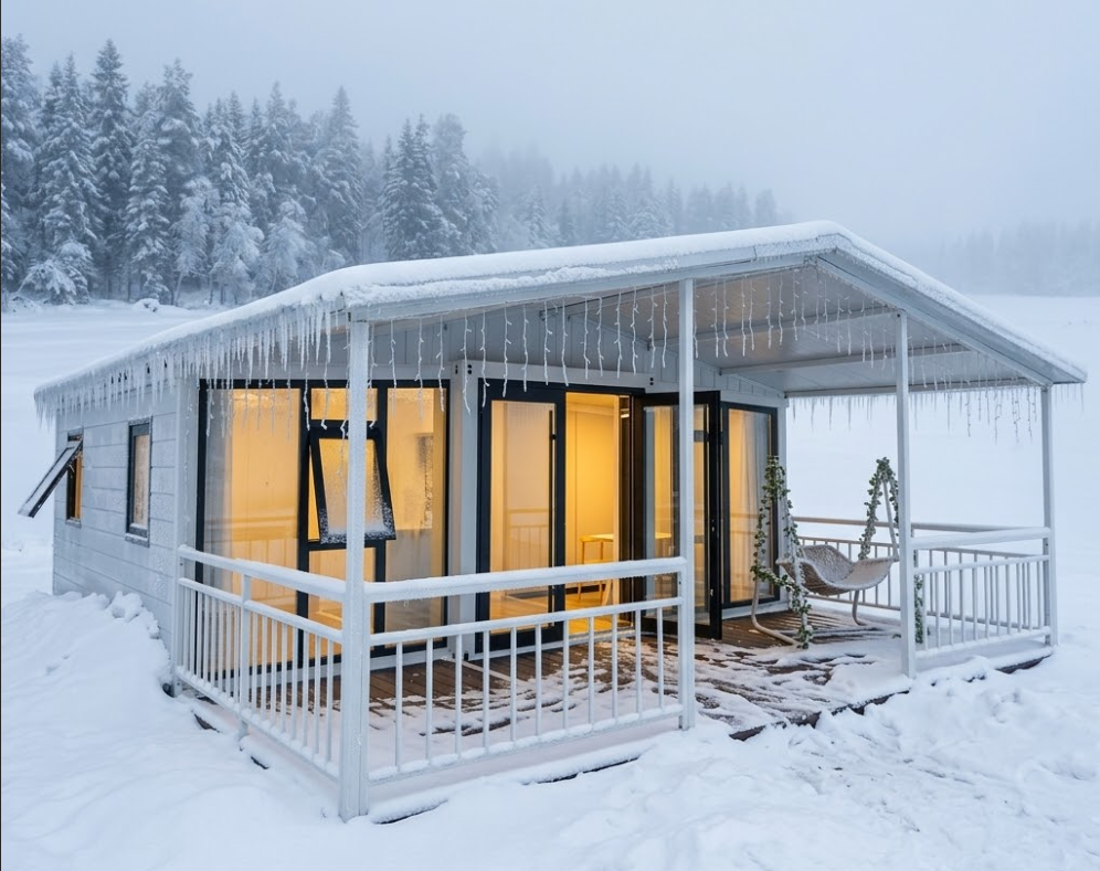Sleek 20ft Gable Roof Expandable Living Container Home With Full View Balcony Terrace