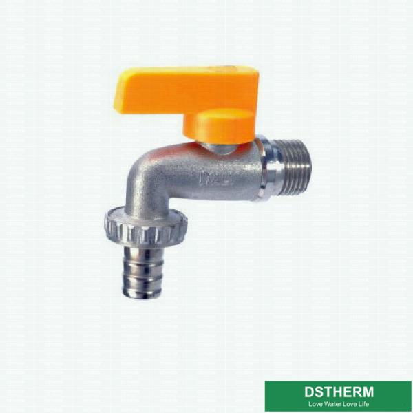 Aluminum Butterfly Handle Customized Brand Middle Weight Brass Ball  Bibcock Valve Brass Tap