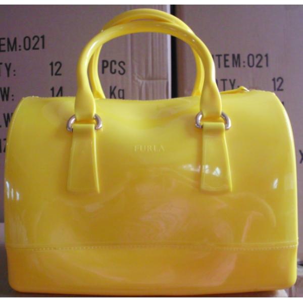 Silicone transparent jelly bags of candy color edition fashion hand the bill of lading sho