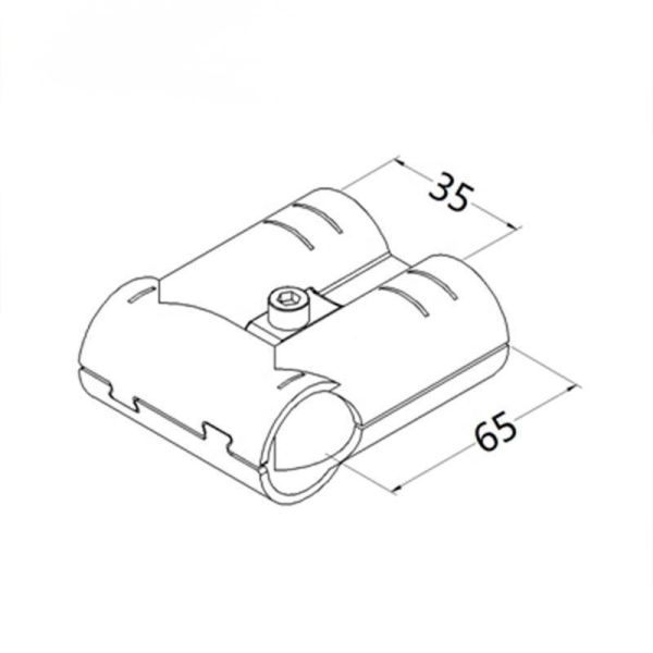 HJ-14 Chromage plaqué joints de tuyaux métalliques ronds / connecteurs / connecteur de tube 3 voie pour la ligne de montage du système de tuyauterie maigre