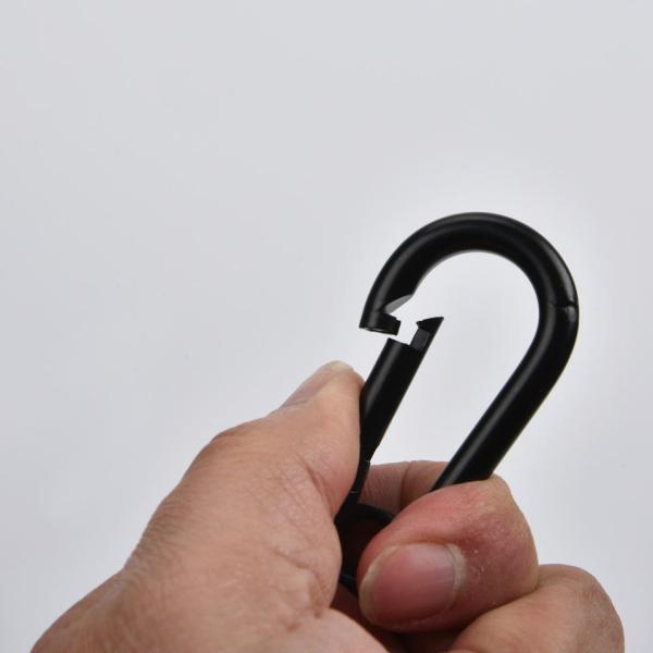 Versatile Black Coated Stainless Steel Spring Snap Hook Carabiner for Any Environment