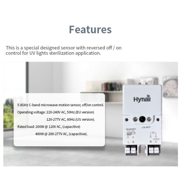 HNS211UV 220-240V AC Движение датчик переключателя Специальный дизайн для УФ-лампы