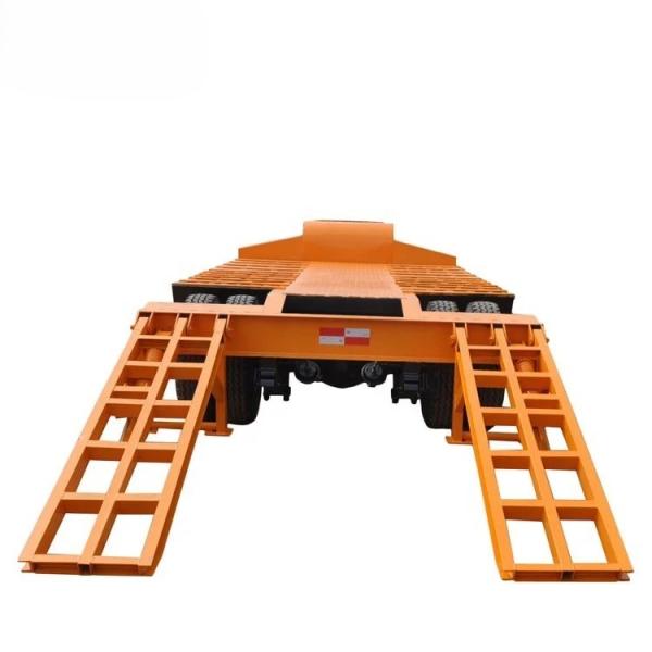 Heavy Duty Excavator Trailer Hydraulic Ramp System Low Bed Draw Bar Full Trailer