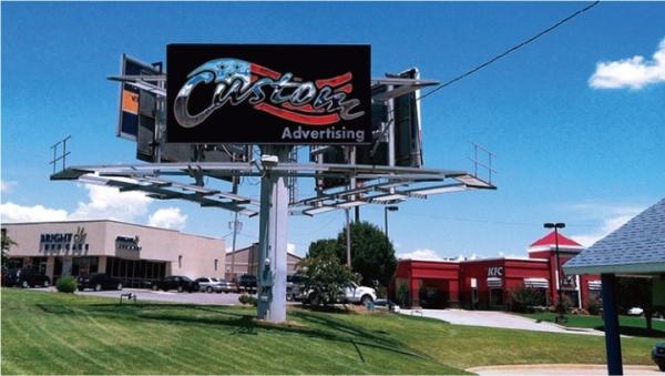 Outdoor Fixed High Brightness Led Billboard Advertising Steel / Aluminum Display Panel P8 P10