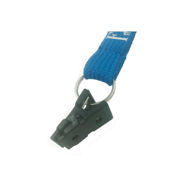 Blue Or Black Segmented Heat Transfer Lanyard , ID Card Custom Ink Lanyards