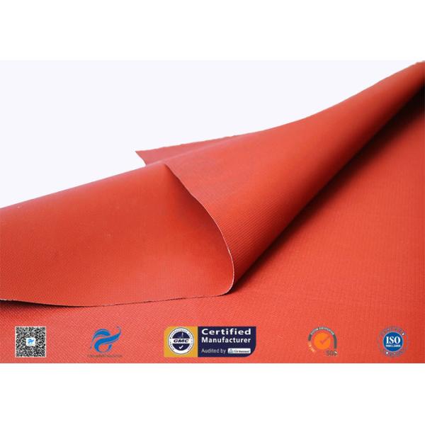 0.46 mm Red Fire Resistance Insulation Silicone Coated Glass Fiber Fabric