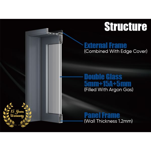 Factory Low Price Toilet Bathroom Narrow Frame Swing Casement Door