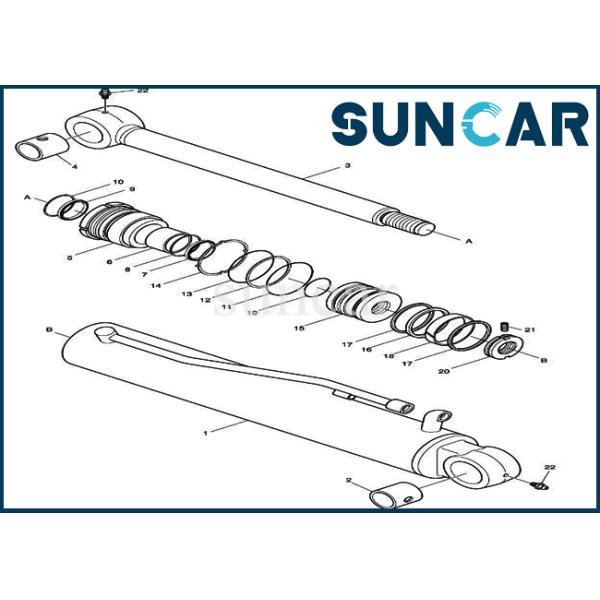 2440-9252KT 24409252KT Boom Swing Cylinder Seal Kit Fits For Doosan DX55 SOLAR 55 Models Parts