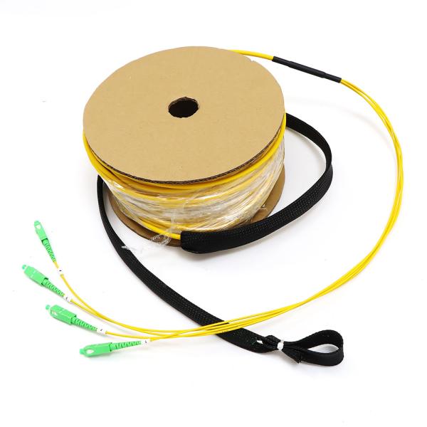 Cabo de fibra ótica pre terminado exterior LC E2000 APC com puxar a peúga