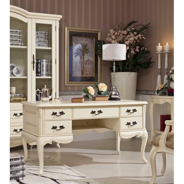 Vintage Rustic Meeting Office Classic Executive Desk Luxury Wooden Writing Table