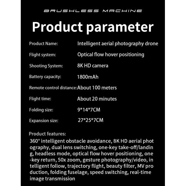 Mini Drone with 1080P Video Recording Camera 12 Minutes Flying Time 100 Meters Flying Distance Profissional FPV RC Drone