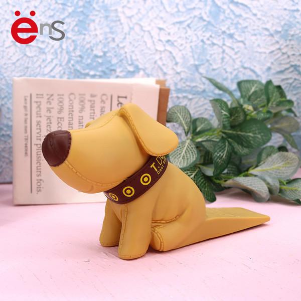 Plastic PVC Door Stopper Dog Shaped 14×6.5×10cm Size ABS PU Material