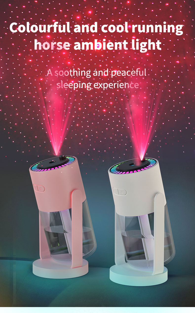 Factory Customized Logo Ultrasonic Mist Mini Portable USB Led Night Light Starry Projector Air Humidifiers for Car
