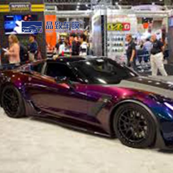 Holographic Laser PET Vinyl Film Waterproof Chrome Car Wrapping