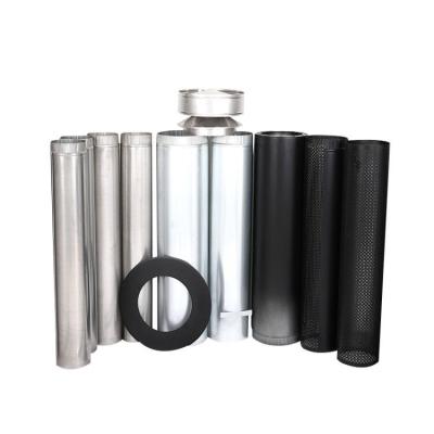 Classe do teto uma cor de prata à prova de fogo do metal da tubulação dobro da chaminé da parede sem isolação