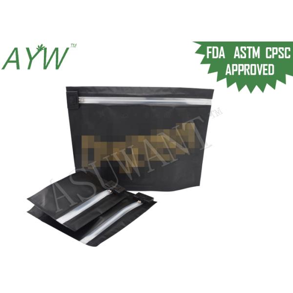 Почерните прокатанные сумки материального ребенка устойчивые Зиплок для упаковки конопли