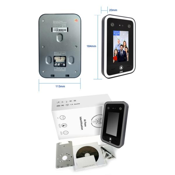 Wide Dynamic Face Recognition Fingerprint Time Attendance Terminal Free SDK