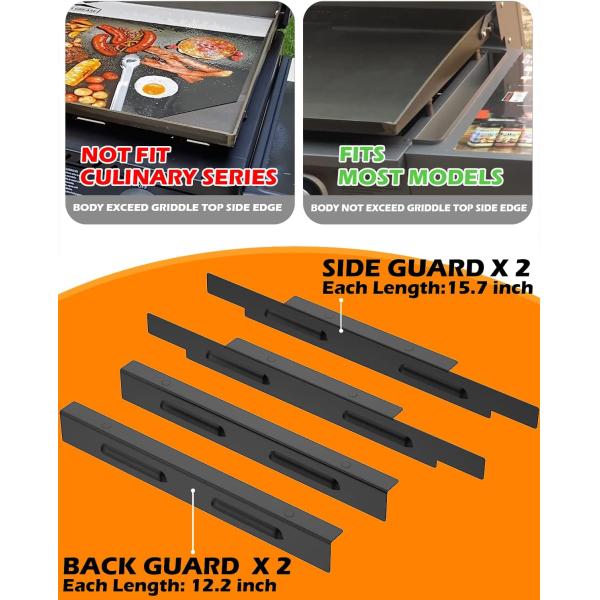 Магнитные ветровые экраны для Blackstone 28 дюймов Griddle защитить от пламени Хранить тепло Боковая полка